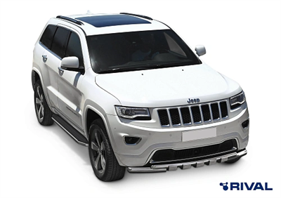 Порог-площадка "Premium" A160ALP + комплект крепежа, RIVAL, Jeep Grand Cherokee 2010-2013-2018 - фото 74112