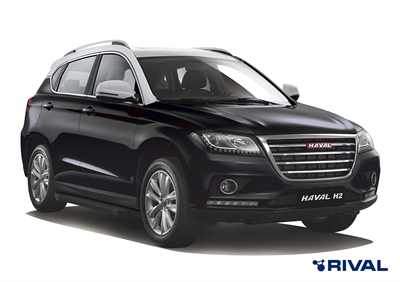 Порог-площадка "Black" F173ALB + комплект крепежа, RIVAL, Haval H2 2014- - фото 74257