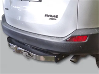Фаркоп с открытой оцинкованной балкой и накладкой из нержавеющей стали на Toyota RAV4 2013-2019