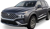 Порог-площадка "Premium-Black" A180ALB + комплект крепежа, RIVAL, Hyundai Santa Fe 2021-