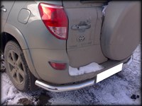 Защита заднего бампера  уголки  d-76 TOYOTA RAV-4 2006-2009