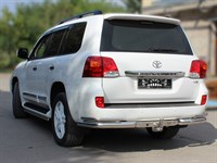 Защита заднего бампера  уголки  d-76+43 Toyota Land Cruiser 200 2007-2011