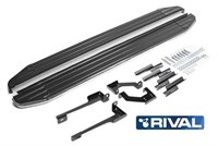 Порог-площадка "Premium" A173ALP + комплект крепежа, RIVAL, Honda CR-V 2012-2016