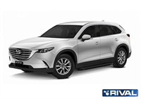 Порог-площадка "Black" F193ALB + комплект крепежа, Mazda CX-9 2017-