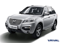 Порог-площадка "Silver" F160AL + комплект крепежа, RIVAL, Lifan X60 2012-2016