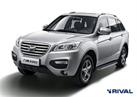 Порог-площадка "Premium" A160ALP + комплект крепежа, RIVAL, Lifan X60 2012-2016