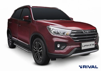 Порог-площадка "Premium" A173ALP + комплект крепежа, RIVAL, Lifan X70 2018-