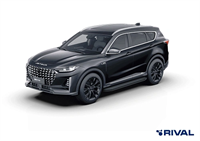 Порог-площадка "Premium-Black" A180ALB + комплект крепежа, RIVAL, Jetour X70 Plus, 2023-