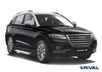 Порог-площадка "Silver" F173AL + комплект крепежа, RIVAL, Haval H2 2014-