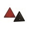 Светоотражатель треуголный с винтами Fristom DOB-030A красный - фото 69857